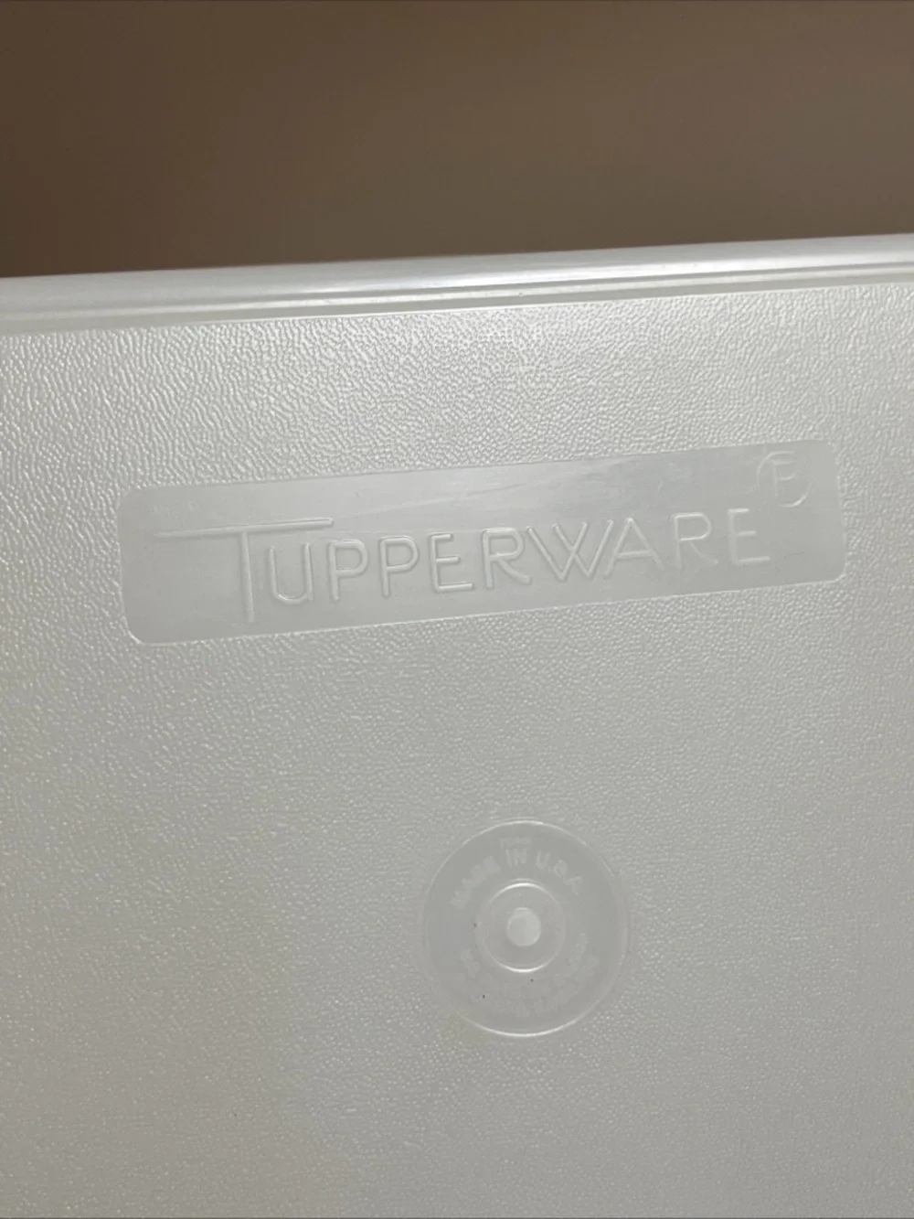 Tupperware White Rectangular Storage Lid